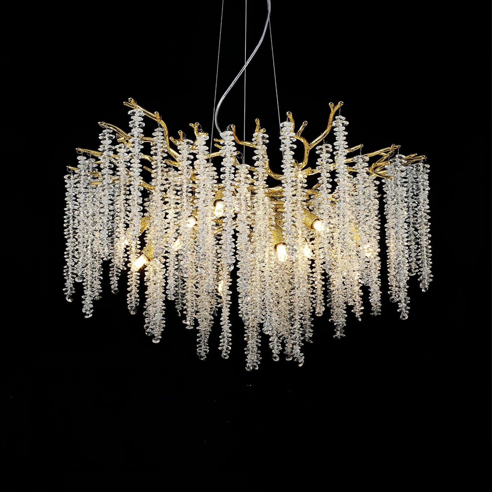 Solara Chandelier Wisteria Flower Crystal - Letslighting