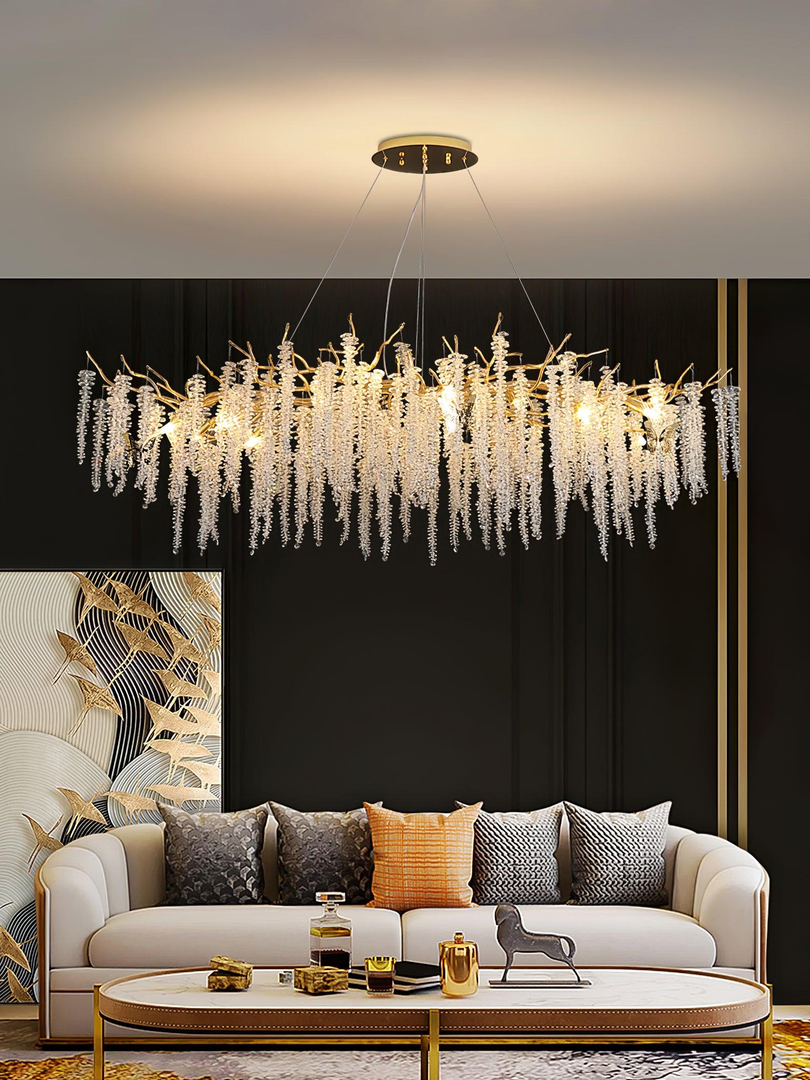 Solara Chandelier Wisteria Flower Crystal - Letslighting