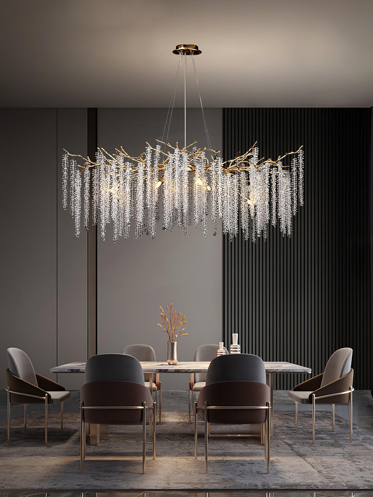 Solara Chandelier Wisteria Flower Crystal - Letslighting