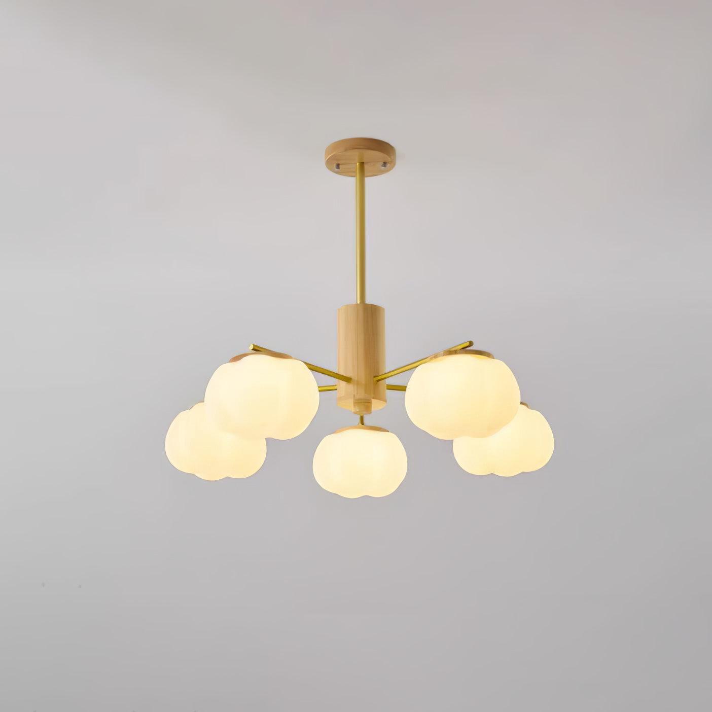 Wooden Cotton Balls Chandelier - Blowlighting