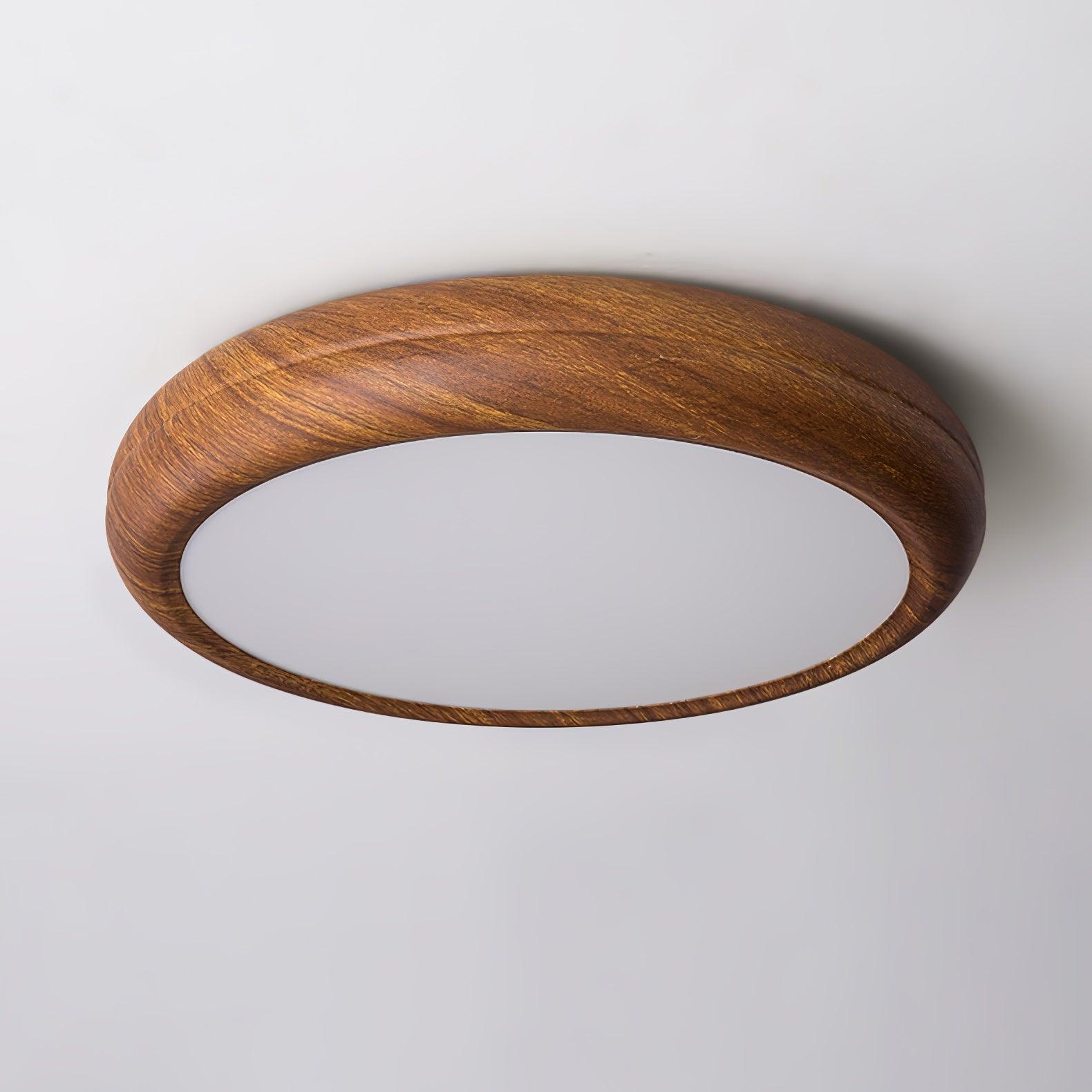 Wood Grain Round Ceiling Lamp - Blowlighting