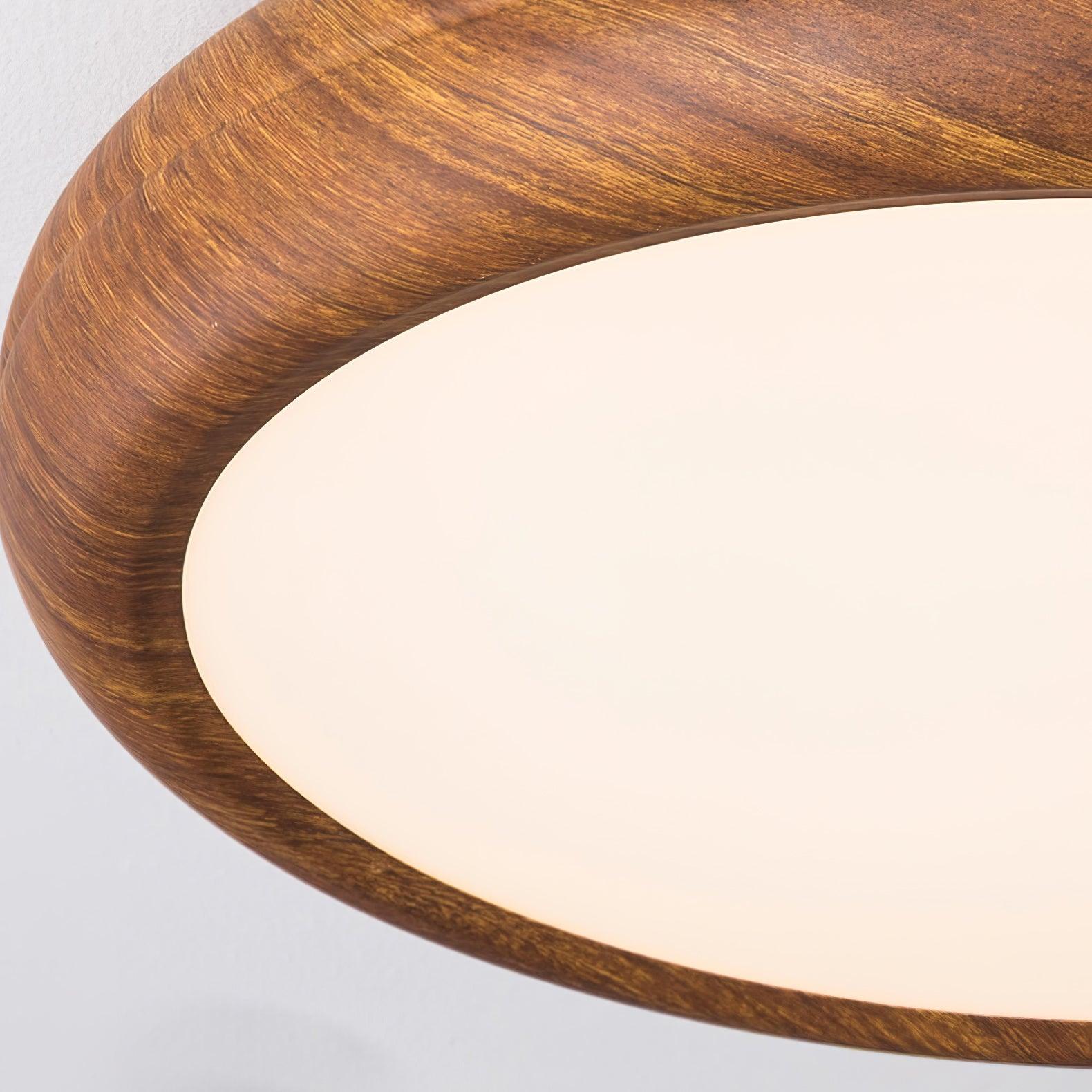 Wood Grain Round Ceiling Lamp - Blowlighting