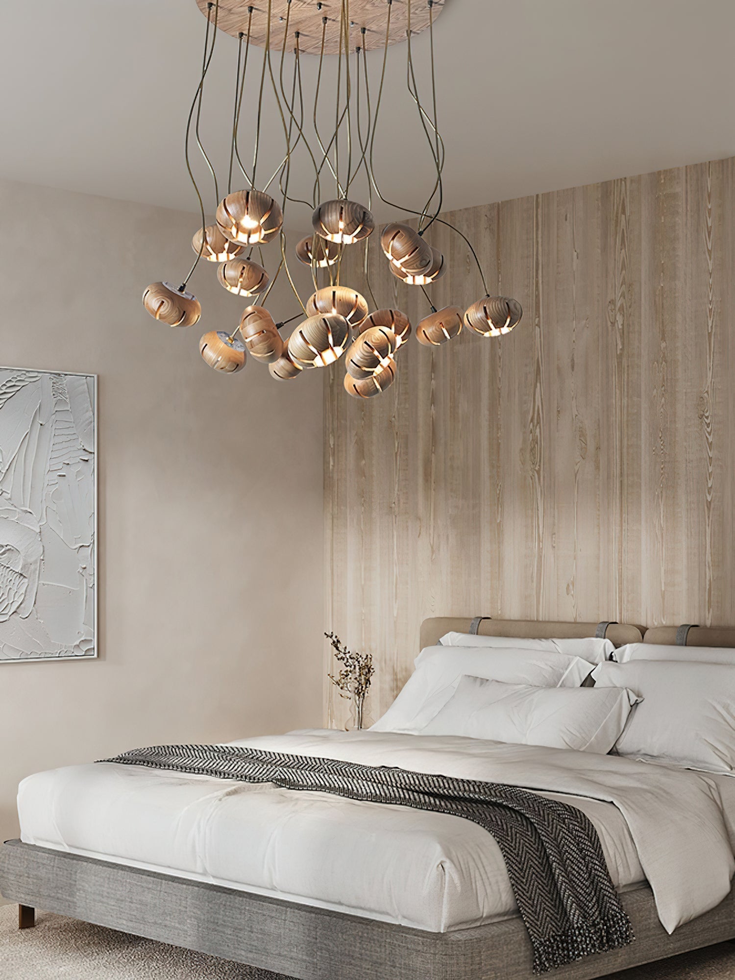 Zasorir Sculptural Marble Cluster Pendant Light - Blowlighting