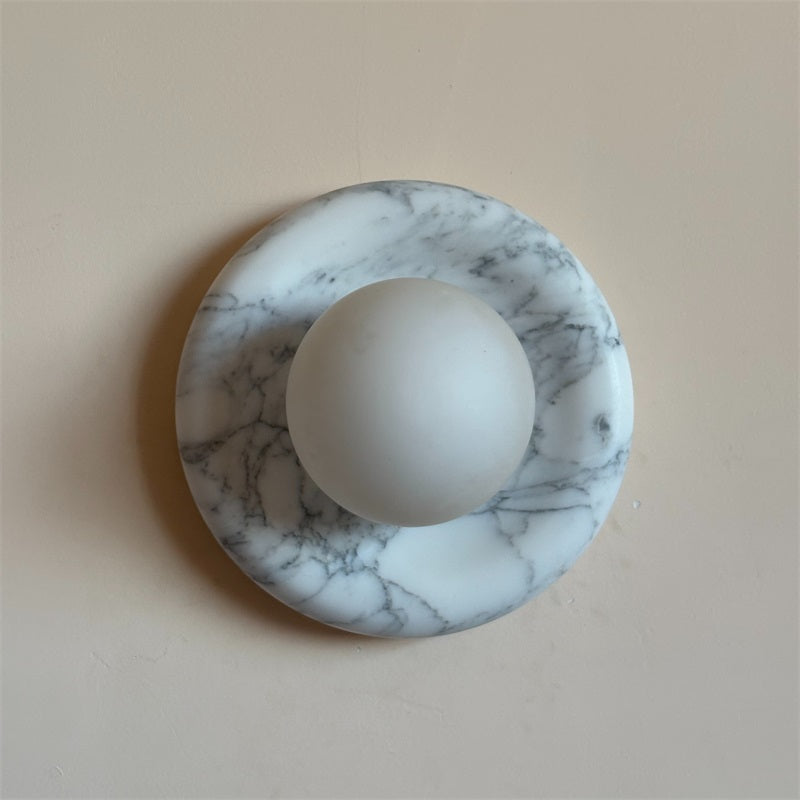 Zoraean Premium Elegance White Marble Sconce Wall Lamp - Lamp Copper