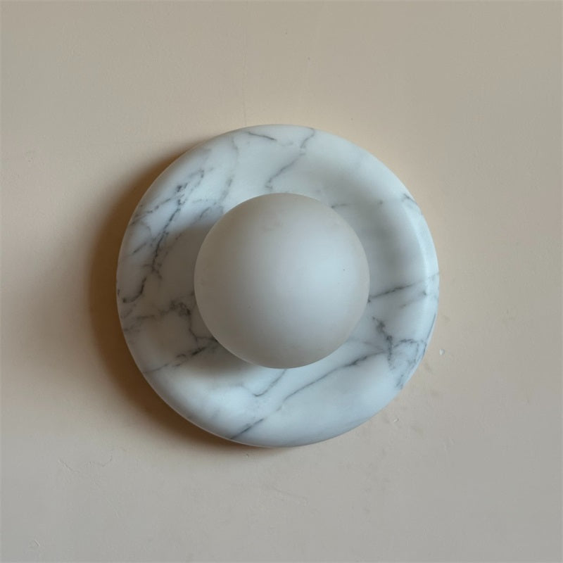 Zoraean Premium Elegance White Marble Sconce Wall Lamp - Lamp Copper