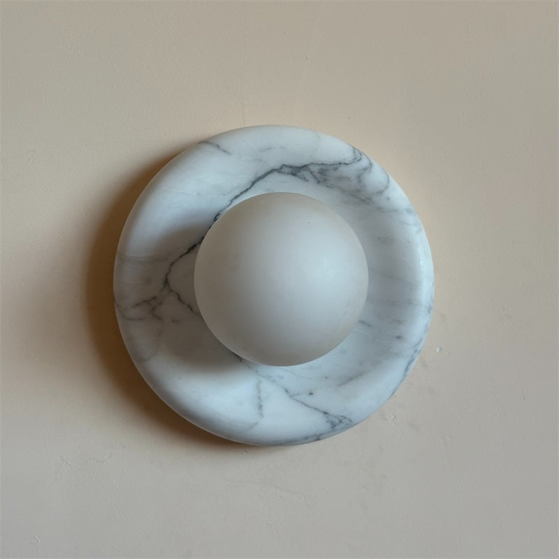 Zoraean Premium Elegance White Marble Sconce Wall Lamp - Lamp Copper