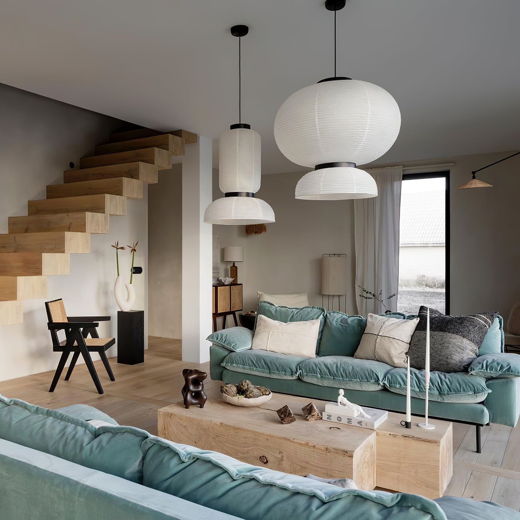 Xuan Hanging Lamp Paper Lantern Tranquil - Letslighting