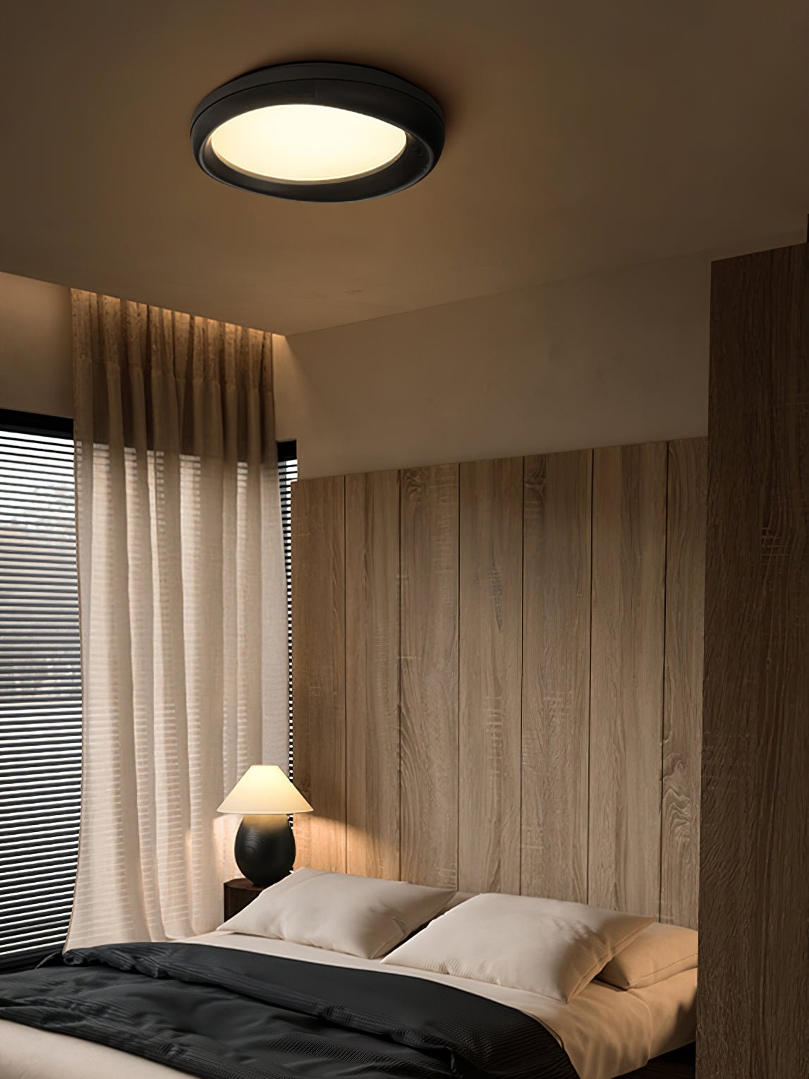 Eurtheara Organic Wood Glass Ceiling Light - Blowlighting