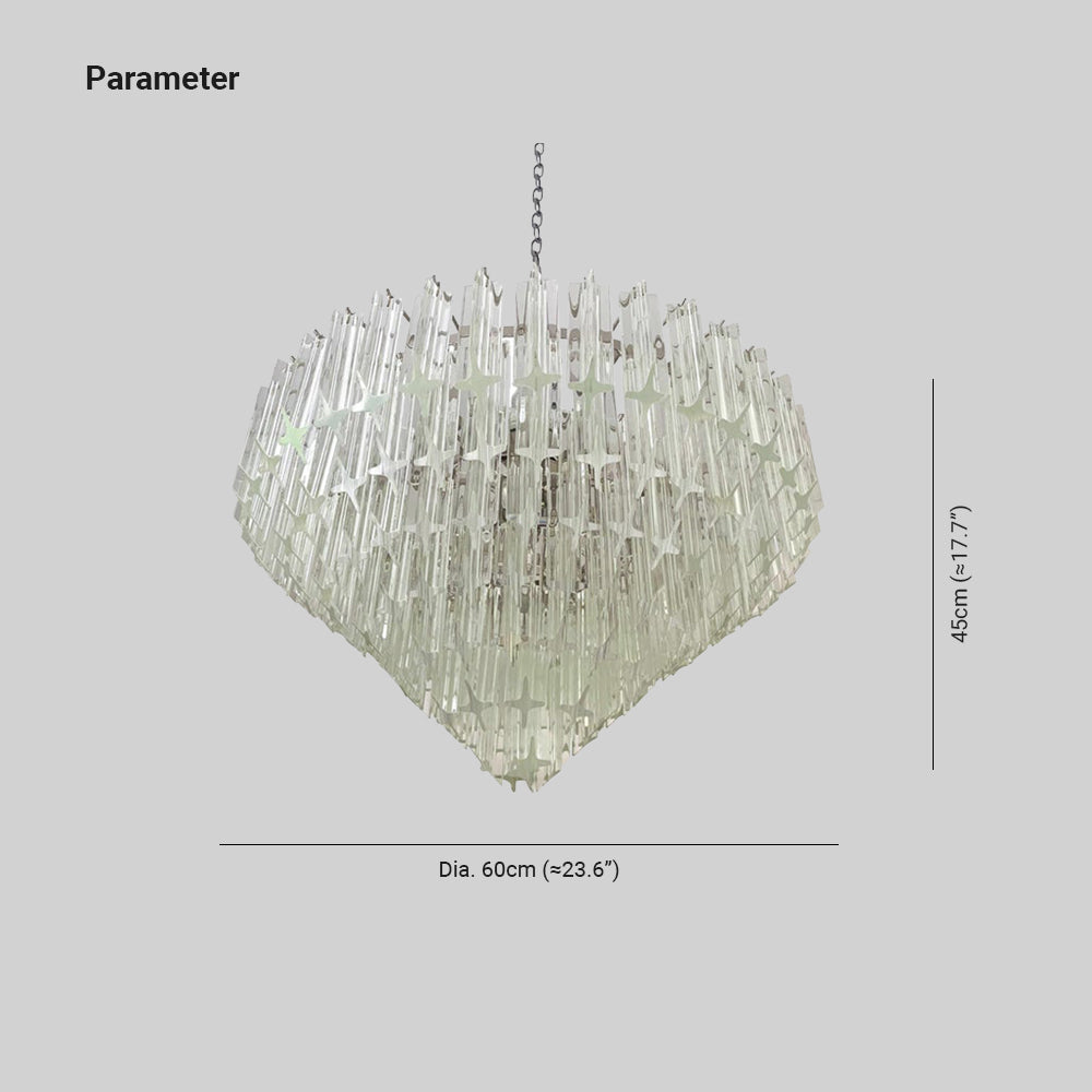Silva Moderne Luxe Art LED Suspension Verre Salon