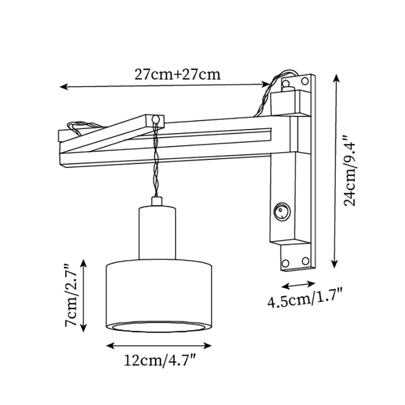 Wall Lamp with Travertine Cylinder Shade for Minimalist Ambiance - Letslighting