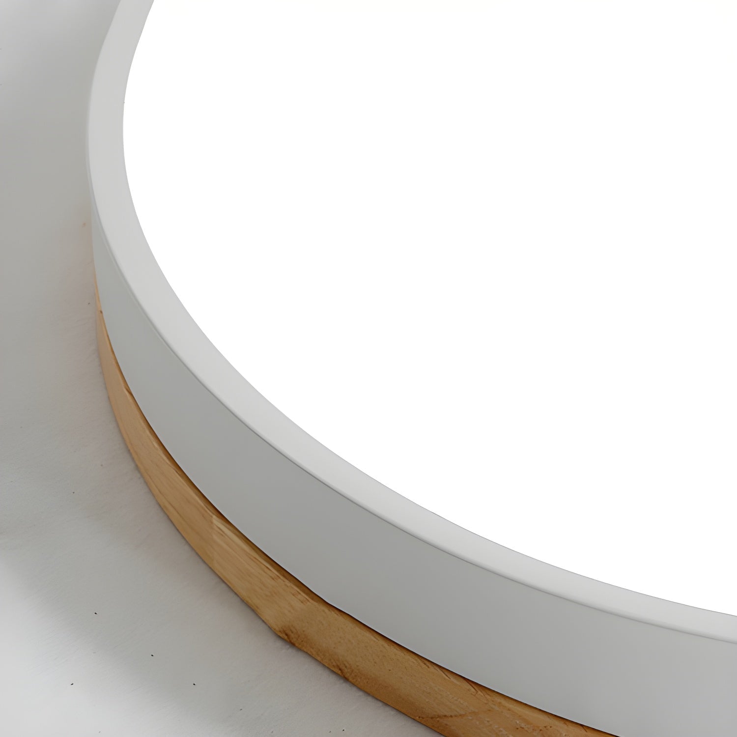 Solara Ceiling Light Circular Wood Grey Modern Minimalist - Letslighting