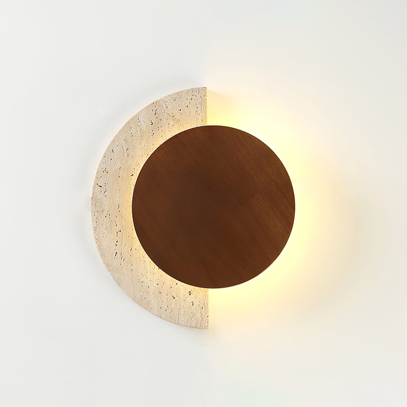 Coraeen Half-Moon Travertine Wall Light - Letslighting