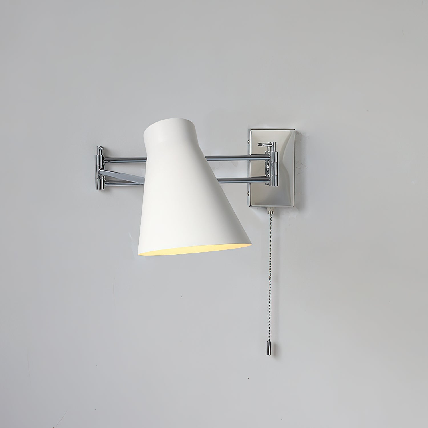 Wall Lamp Swing Arm Chrome Orange Adjustable Industrial - Letslighting
