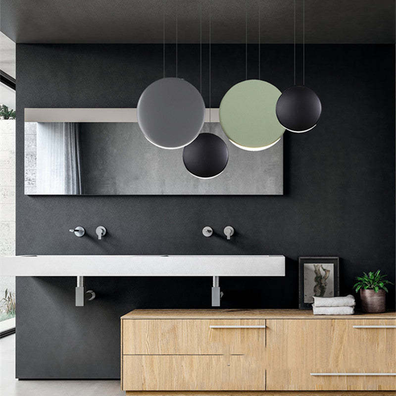 Valentina Suspension Ronde Simple, Métal/Résine, Noir/Vert/Brun/Gris/Blanc, Chambre à Coucher/Bureau