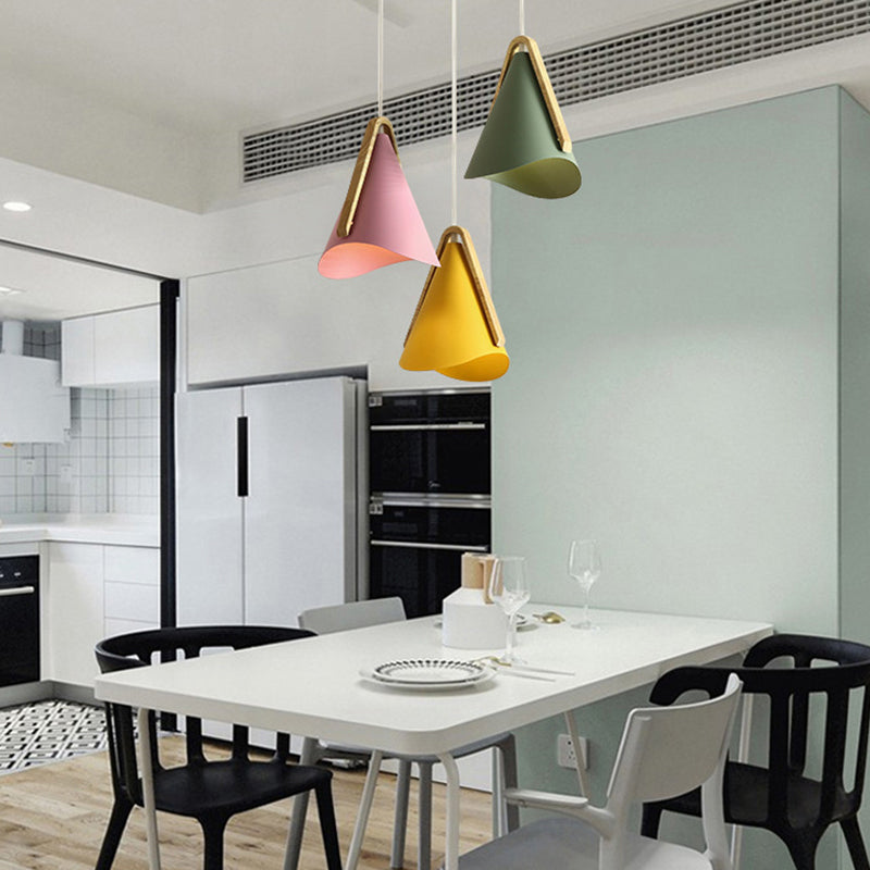 Valentina  Suspension 5 Couleurs, Bois/Métal Vert/Rose Salon