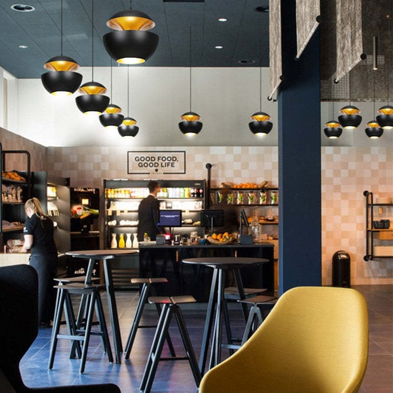 Arisha Suspension LED, Noir & Blanc, D 25/35CM