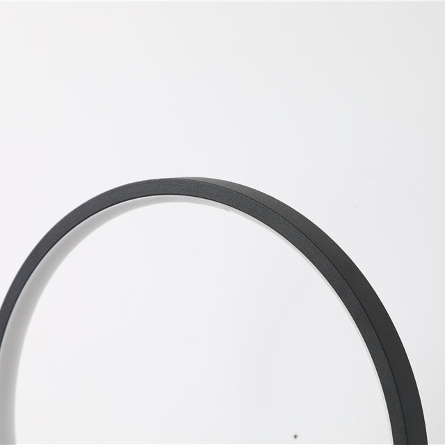 Arisha Lampadaire Sur Pied Rond Minimaliste, Blanc/Noir, Salon