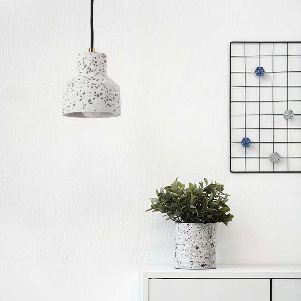 Valentina Suspension Rond Décor Nordique, Métal/Ciment, 4 Couleur, Salon