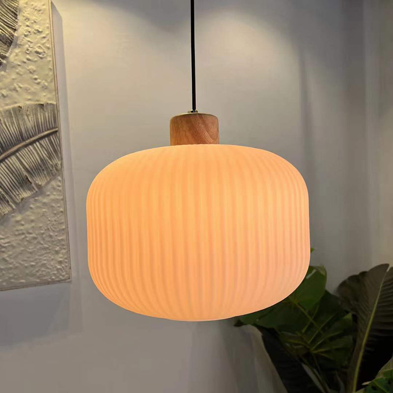 Muto Luminaires Suspension LED Moderne Bois/Verre Salon/Salle à manger