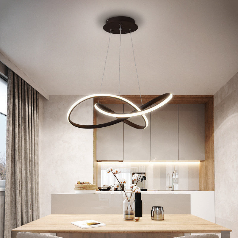 Arisha Suspension Linéaire Moderne, Metal/Gel de Silice, Blanc/Noir, Salon