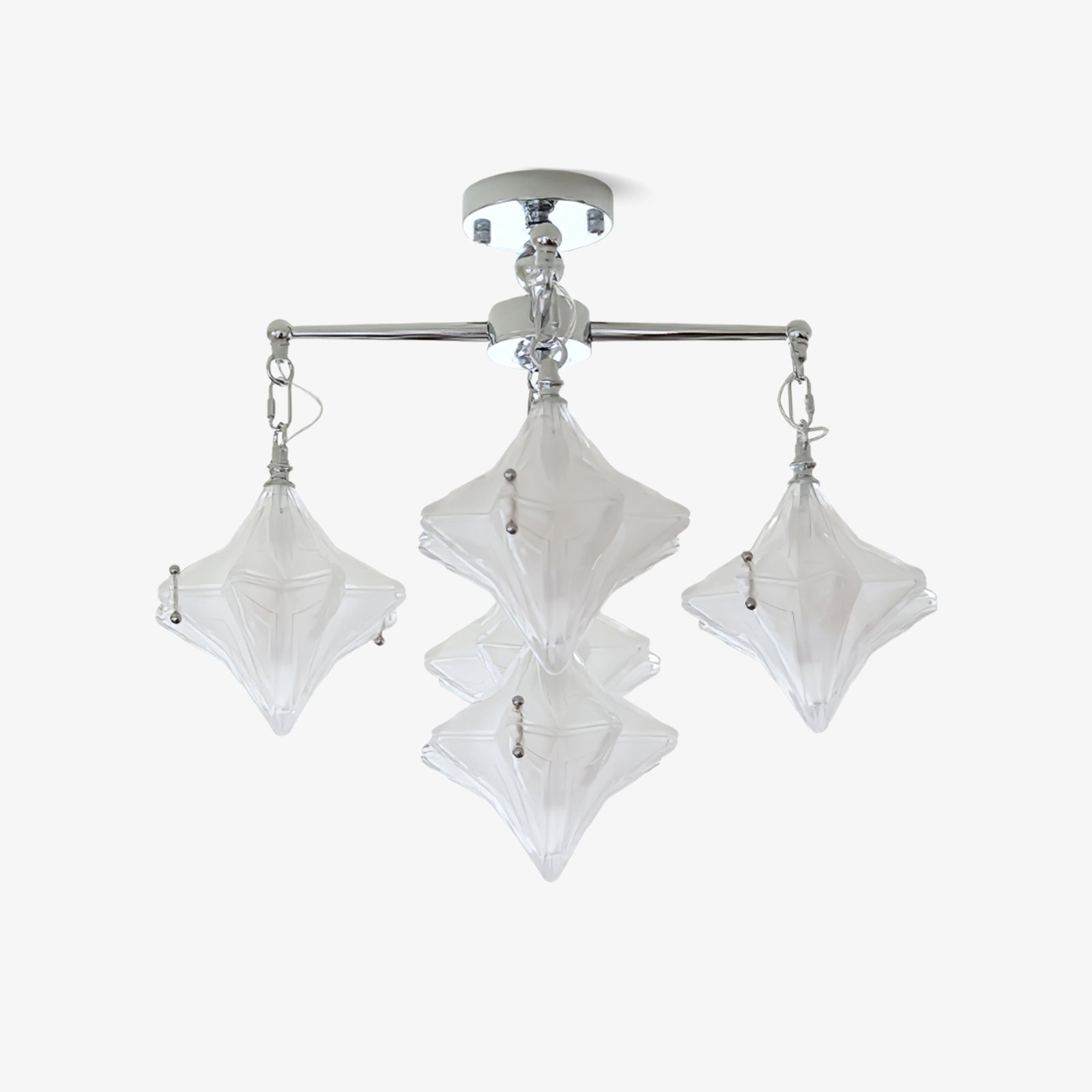 Elowen Prism Star Lustre Verre Givré Géométrique