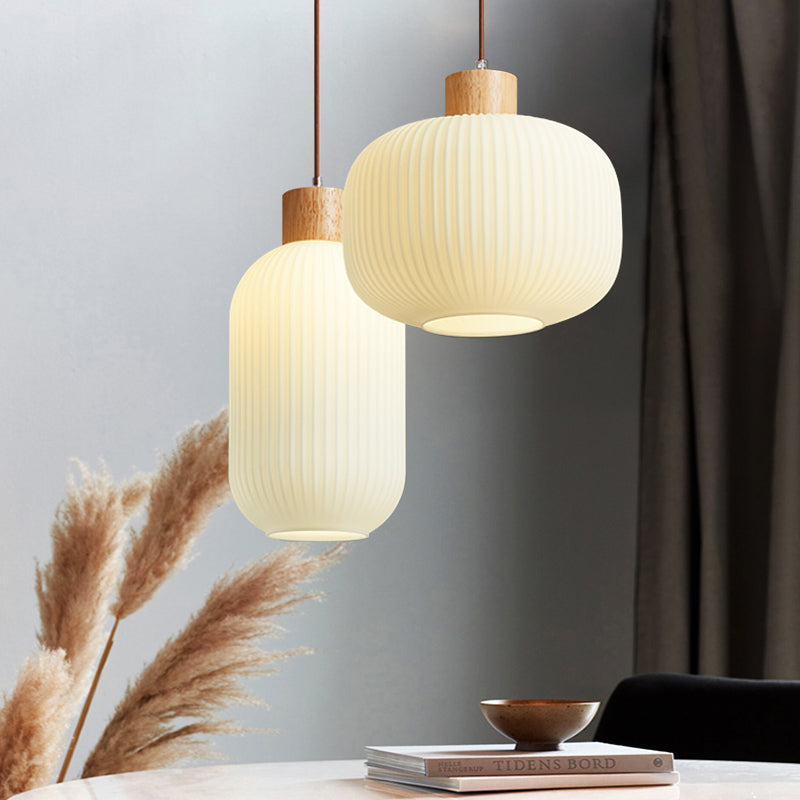 Muto Luminaires Suspension LED Moderne Bois/Verre Salon/Salle à manger