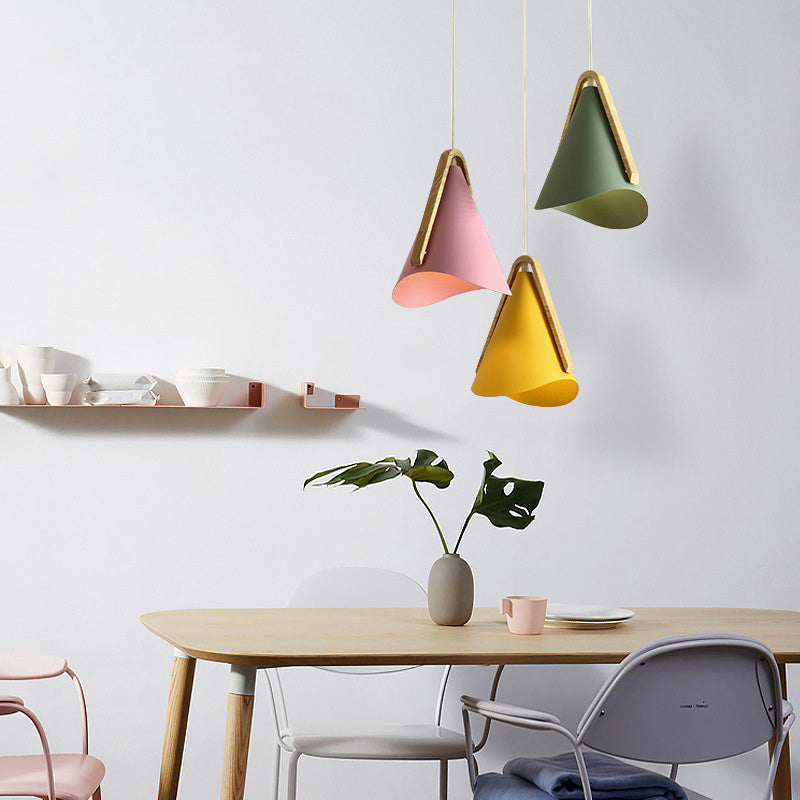 Valentina  Suspension 5 Couleurs, Bois/Métal Vert/Rose Salon