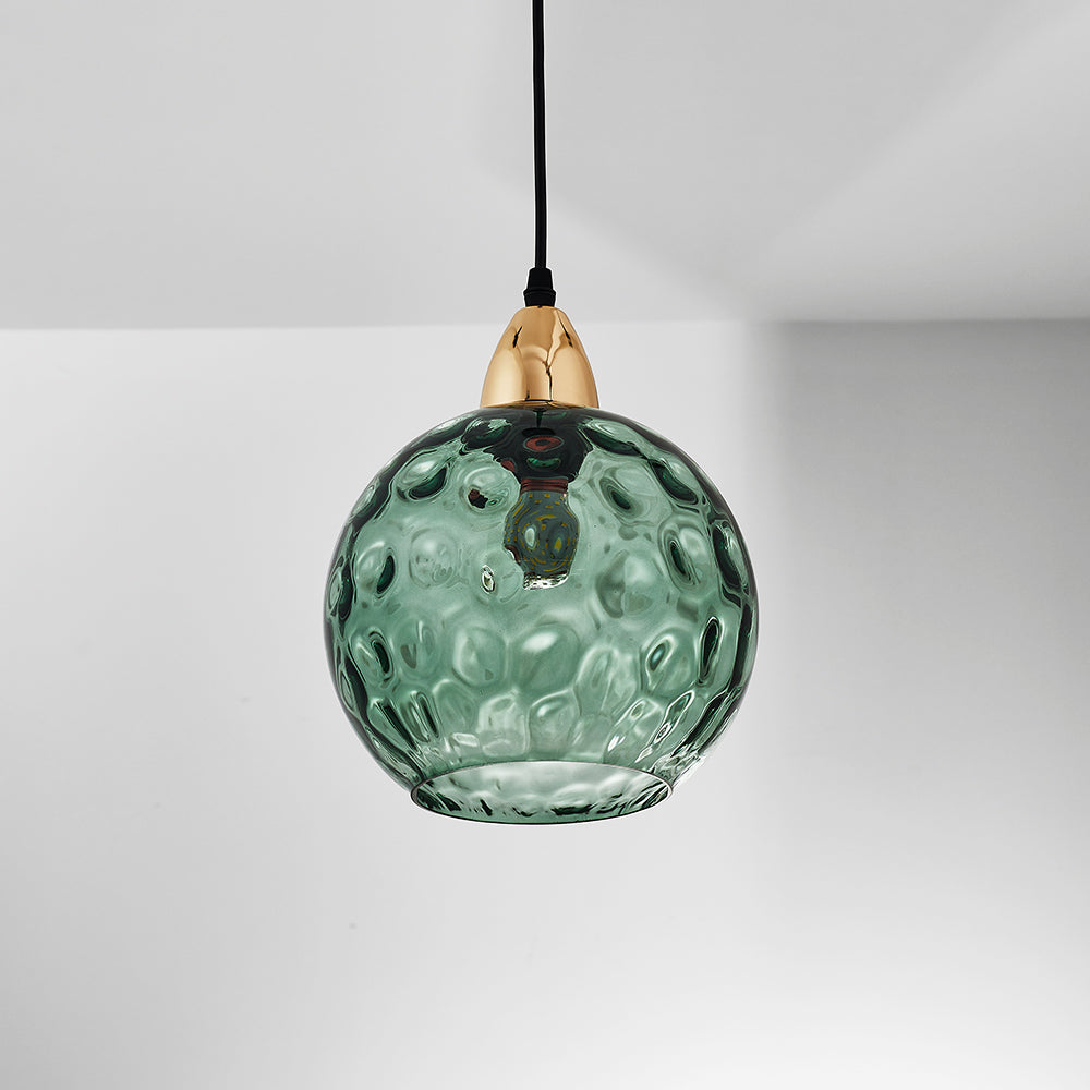 Valentina Suspension Boule Moderne Verre Rouge/Vert/Bleu Salon