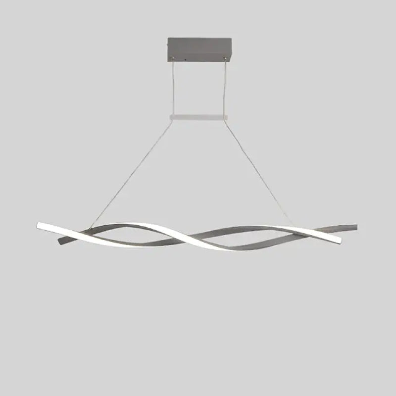 Arisha Suspension Linéaire Simple, Aluminium/Gel de silice, Noir/Gris, Chambre