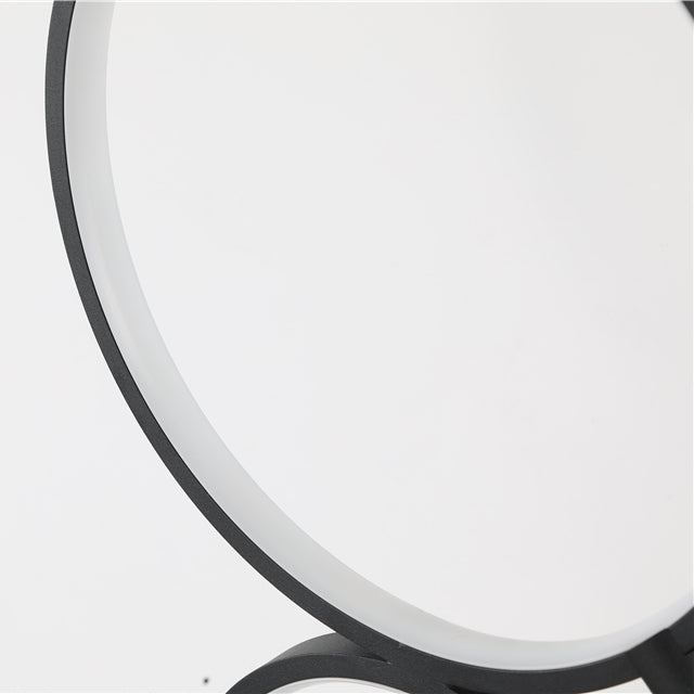 Arisha Lampadaire Sur Pied Rond Minimaliste, Blanc/Noir, Salon