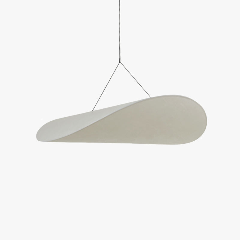 Ritta Suspension Géométrique Moderne Soie, Blanc, Salon