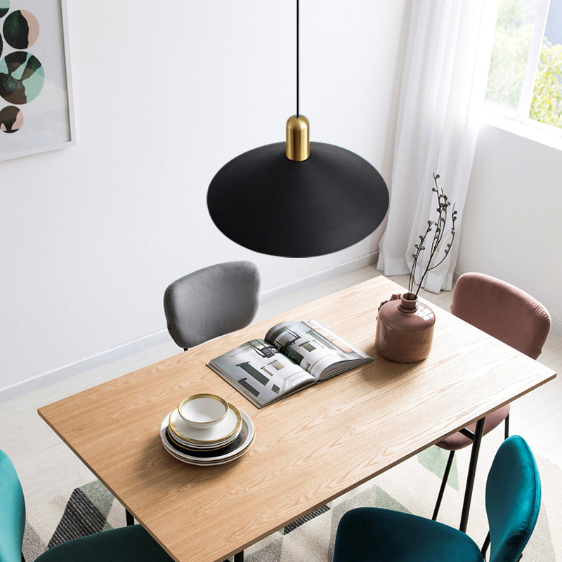 Arisha Suspension Moderne LED Acrylique/Métal, Noir/Blanc/Or, Salon