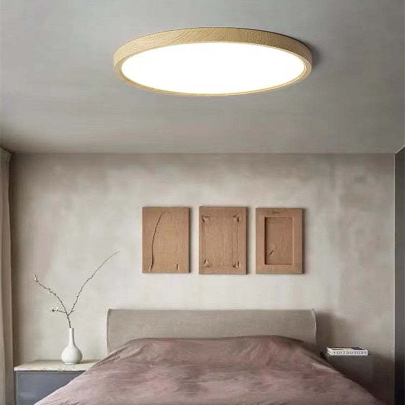 Muto Plafonnier Rond Moderne, Bois  Salon