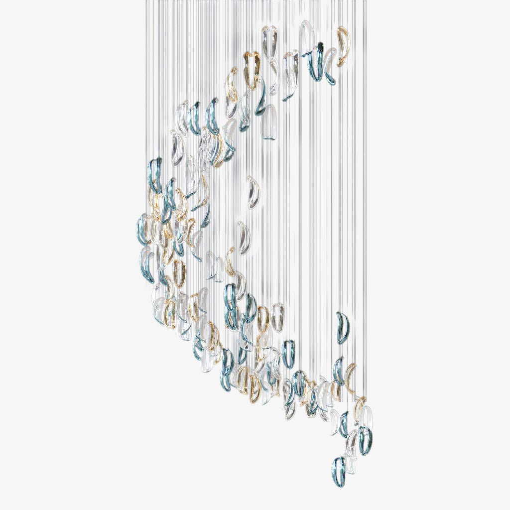 Aqua Lustre Art en Verre Ripple Personnalisé