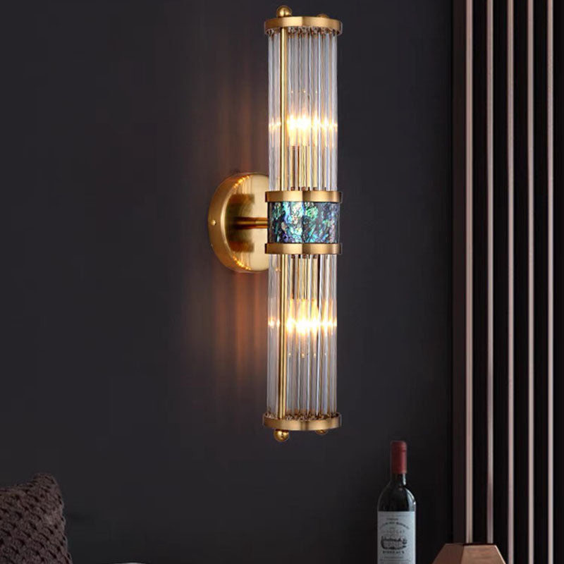 Ray Applique Murale de luxe en cristal de lumière Lampe de chevet à coquille simple pour chambre