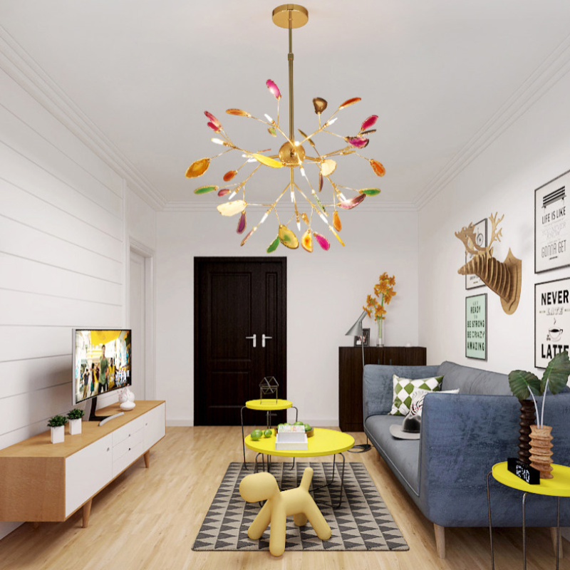 Arisha Lustre Coloré Branche Feuille Design, Salon/Chambre