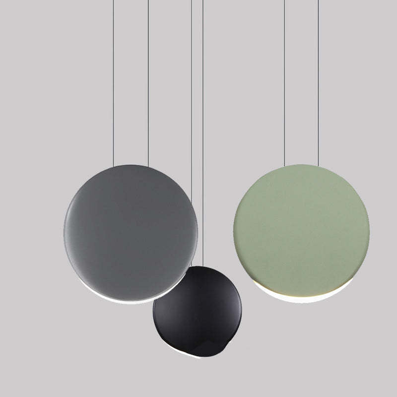 Valentina Suspension Ronde Simple, Métal/Résine, Noir/Vert/Brun/Gris/Blanc, Chambre à Coucher/Bureau