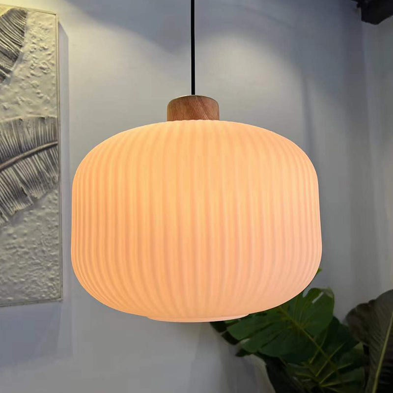 Muto Luminaires Suspension LED Moderne Bois/Verre Salon/Salle à manger