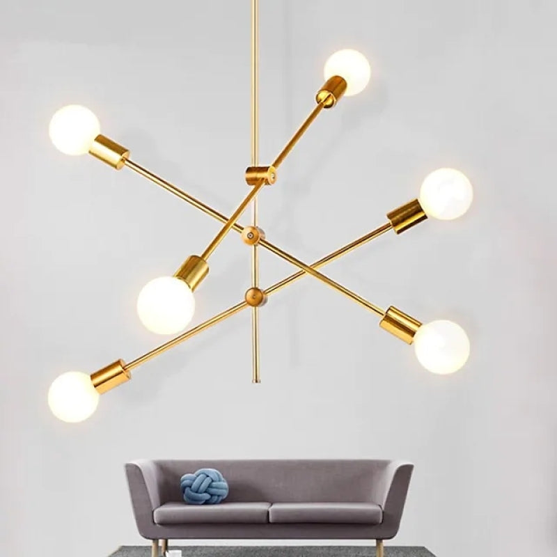 Valentina Lustre Linéaire Moderne, Métal, Doré, Bureau
