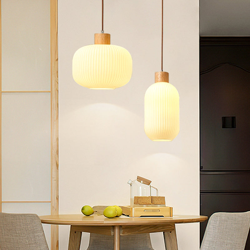 Muto Luminaires Suspension LED Moderne Bois/Verre Salon/Salle à manger