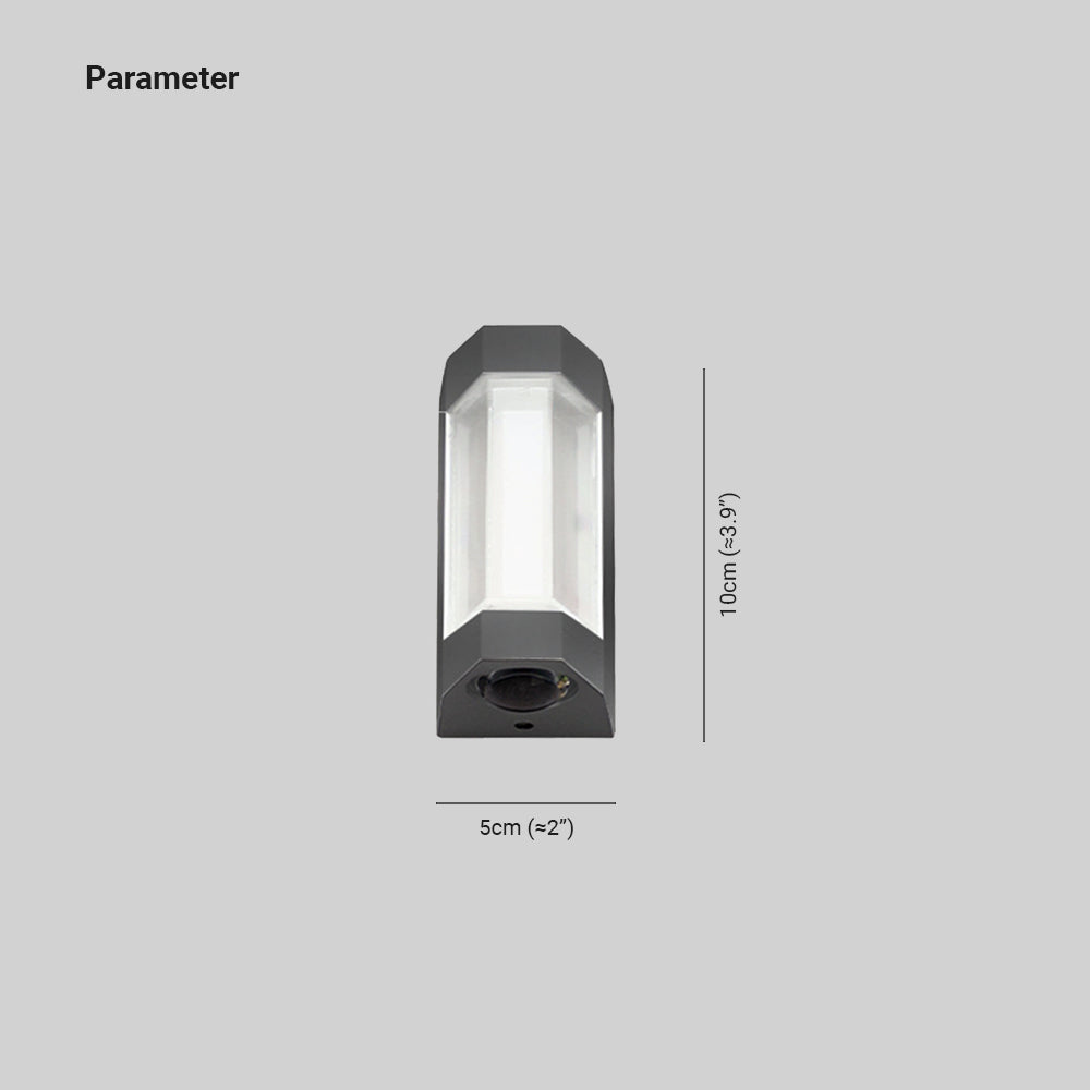 Ray Design LED Applique Murale Blanc/Noir Métal/Acrylique Extérieur