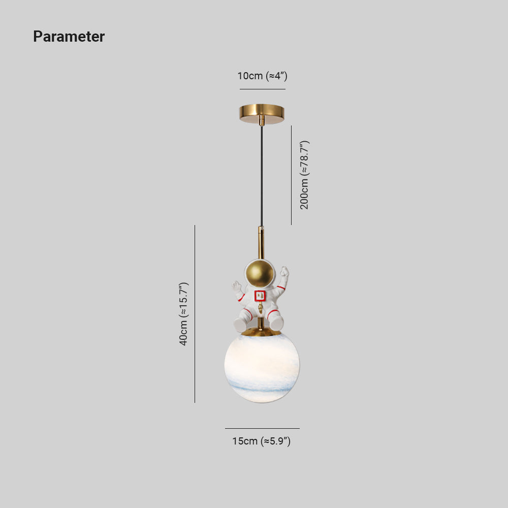 Aria Suspesion Globe Moderne, Metal/Verre, Blanc/Bleu, Chambre