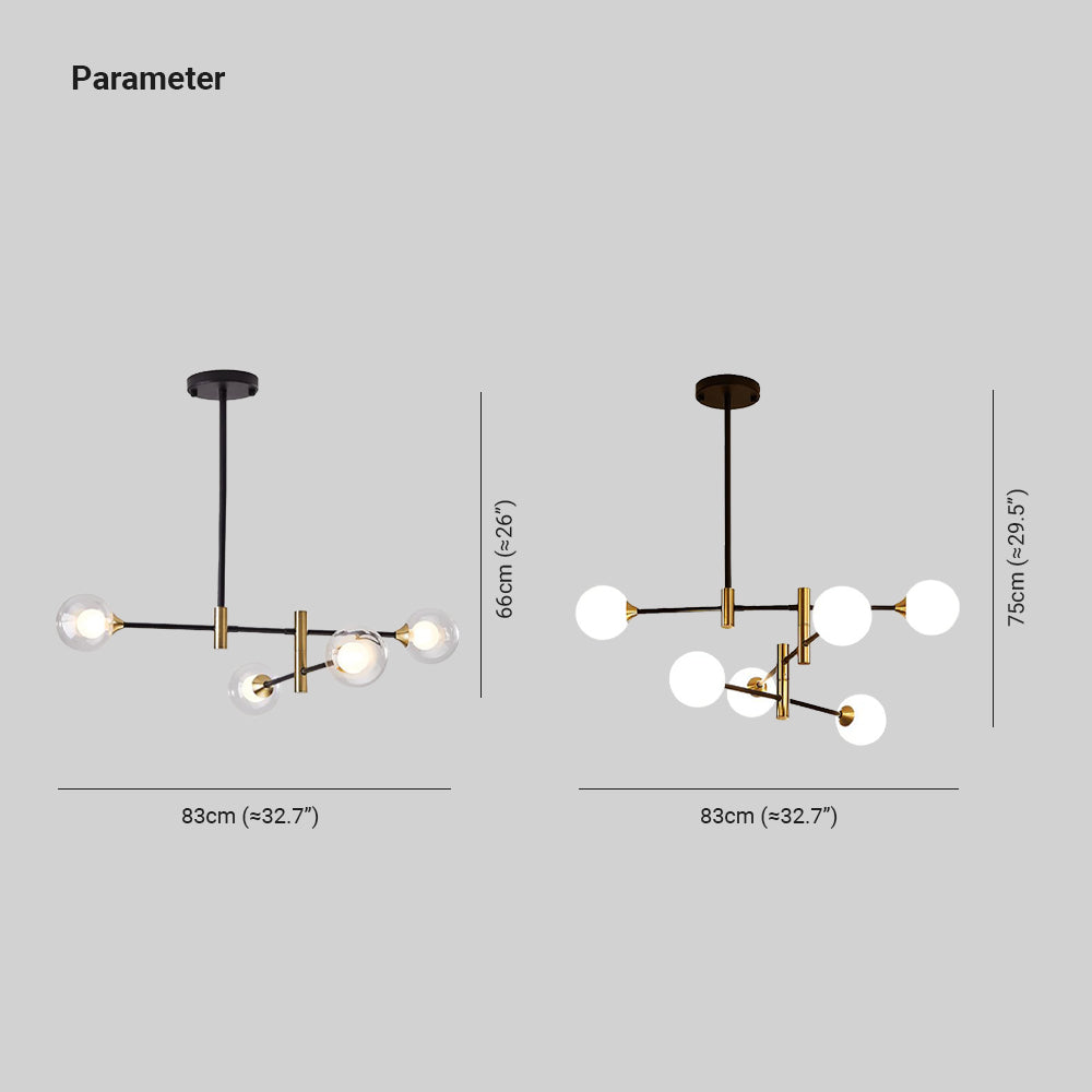 Valentina Design Italien Luminaires Suspensions Globe Moderne Métal/Verre Blanc Laiteux/Clair Chambre/Salon