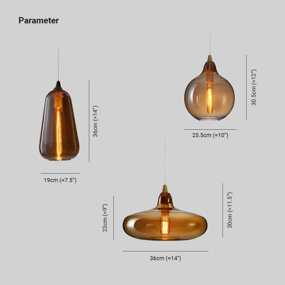 Valentina Luminaires Suspensions Dôme Moderne Métal/Verre Ambre Salon/Chambre à Coucher