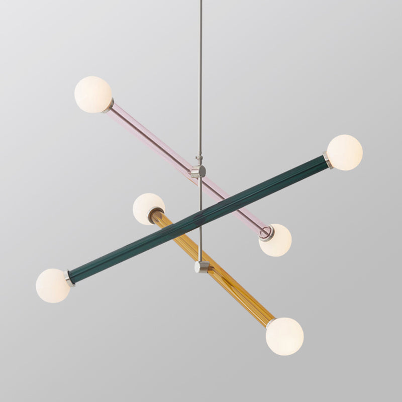 Arisha Suspension Ajustable Modern, Metal/Glass, Salon/Chambre à Coucher