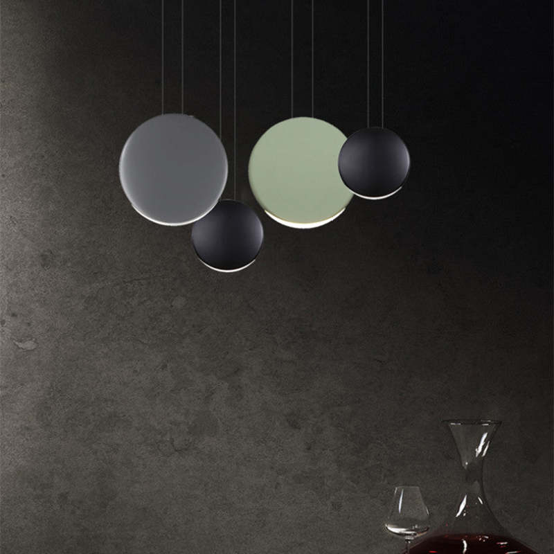 Valentina Suspension Ronde Simple, Métal/Résine, Noir/Vert/Brun/Gris/Blanc, Chambre à Coucher/Bureau