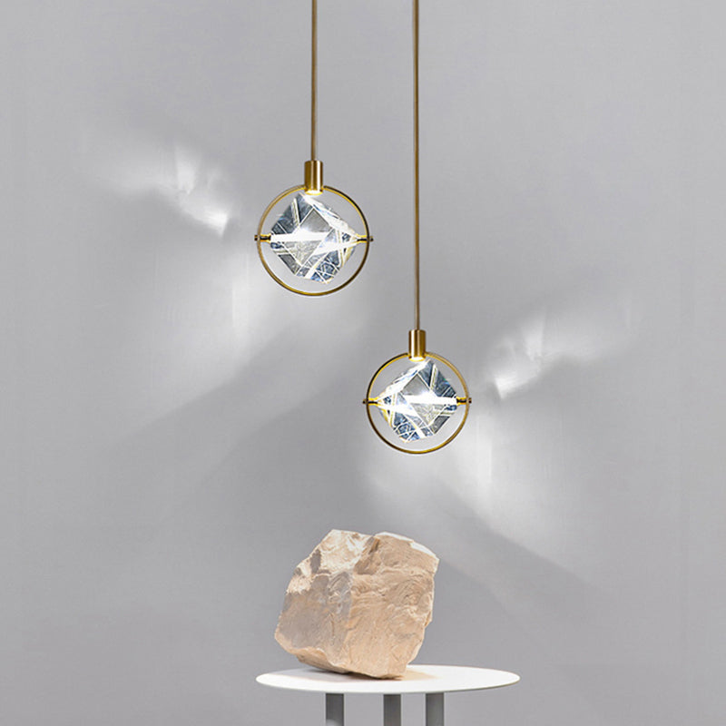 Kristy Suspension Luxe Moderne Métal/Cristal Salle à manger