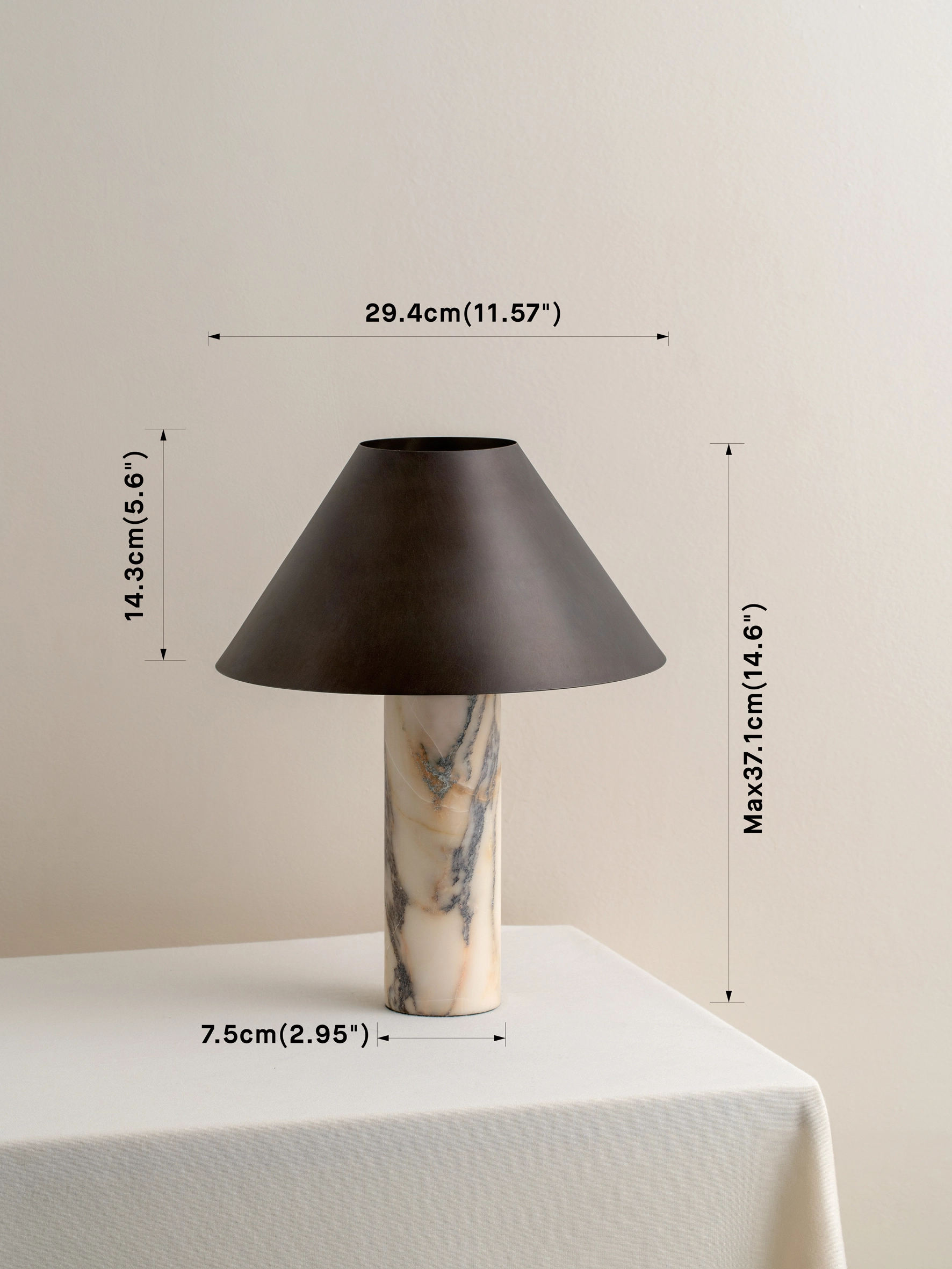 Eliot Lampe de Table Moderne en Marbre