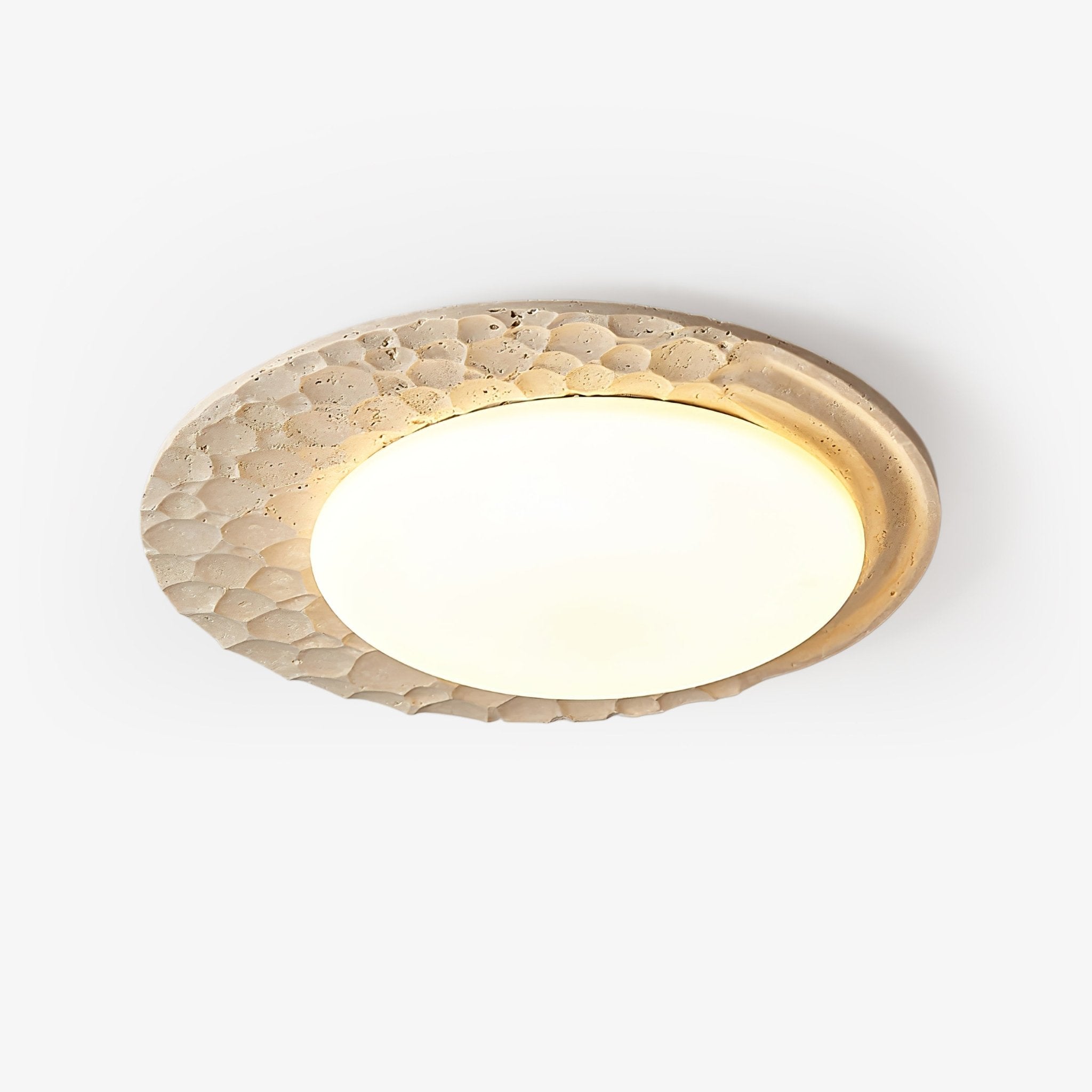 Ivsoris Textured Travertine Ceiling Light - Letslighting