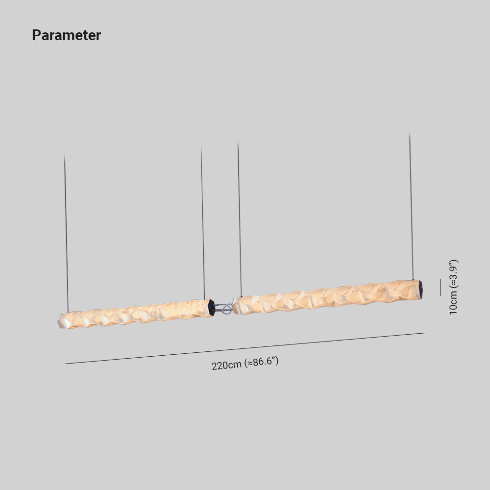 Arisha Suspension Linéaire Moderne, Metal/PET, Blanc, Salon